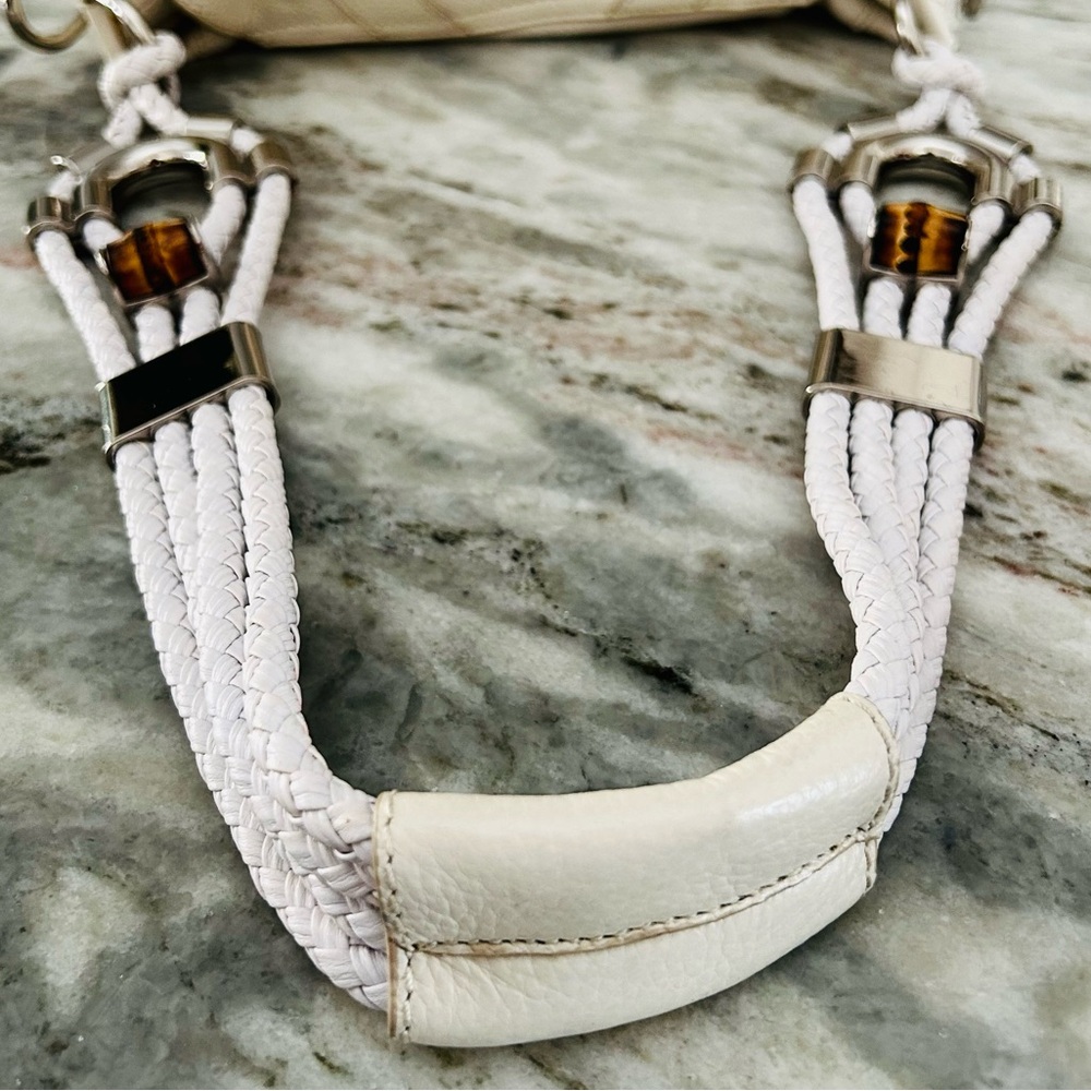 Gucci Authentic Off White Calfskin Leather Convertible Bag - Picture 8 of 15